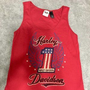 Harley Davidson Women's Red 1 Tank Top XL